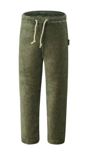 Spodnie dziecięce welurowe zielone, fason unisex, proste nogawki, fason  VSd-2.jpg