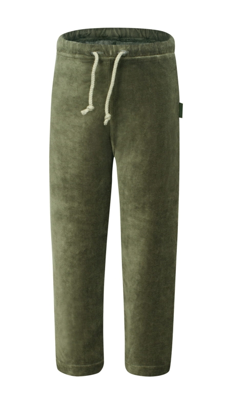 Spodnie dziecięce welurowe zielone, fason unisex, proste nogawki, fason  VSd-2.jpg
