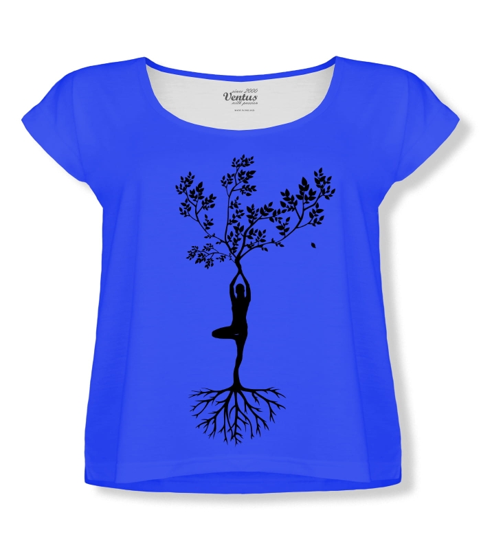Koszulka damska Drzewo życia - niebieska - przód-1.jpg