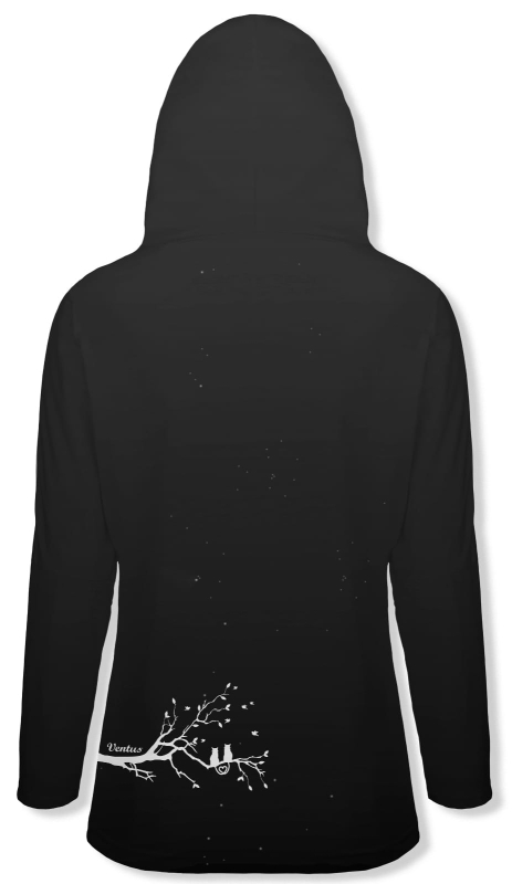 Bluza damska z kapturem Moon cats &amp; me - tył Ventus.jpg