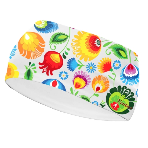 Opaska szeroka łowicka biała Ventus.jpg