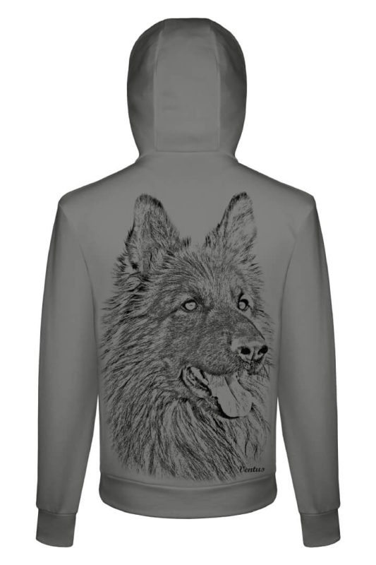 Bluza męska z Owczarkiem Niemieckim - tył 1 Ventus.jpg