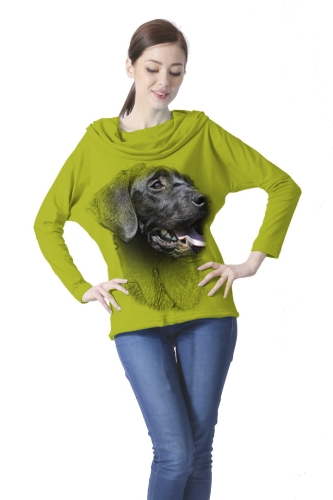 Bluza damska z Labradorem - zielona Ventus VKDRd-21.jpg