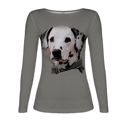 Bluzka damska z Dalamtyńczykiem VKDRd-27 przód Ventus.jpg