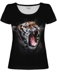 Koszulka damska czarna z Tygrysem -1 VKD-45 rozm. XL