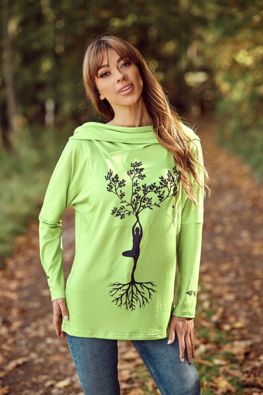 Bluza damska z kapturem drzewo życia Ventus VKDRd-21.jpg