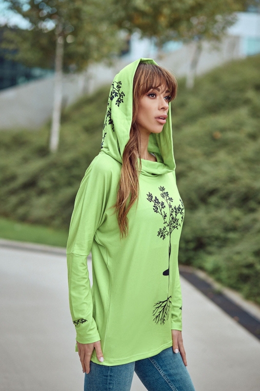 Bluzka damska z kapturem Drzewo życia Ventus VKDRd-21.jpg