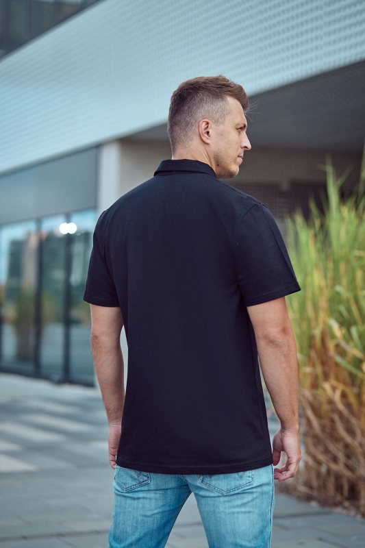 Koszulka polo męska czarna bawełniana Ventus VKPm-31.jpg