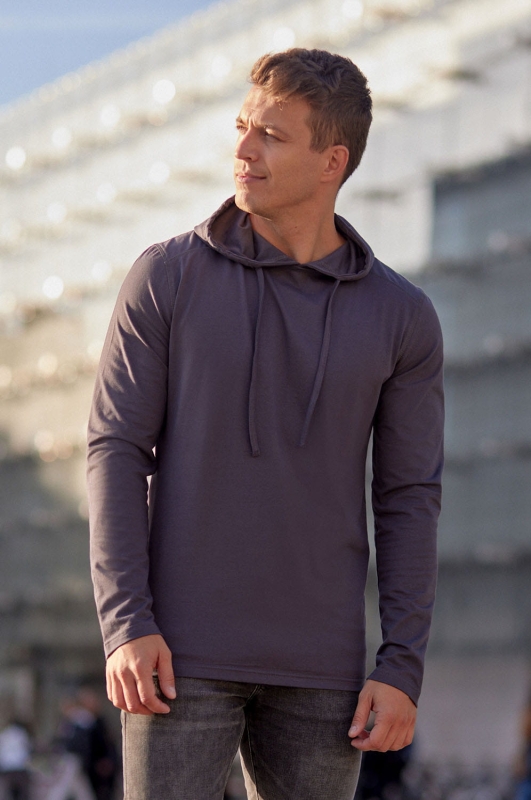 Długi rękaw męski z kapturem grafitowy VKDRm-10 Ventus.jpg