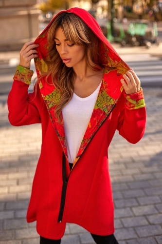 Bluza dresowa z kapturem damska czerwona Ventus VBL-44.jpg