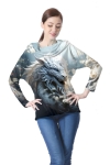 Bluza damska z grafiką smoka White Dragon VKDRd-21 Ventus