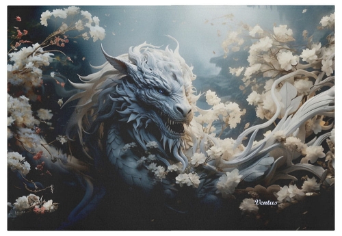 Koc polarowy ze smokiem White Dragon Ventus.jpg