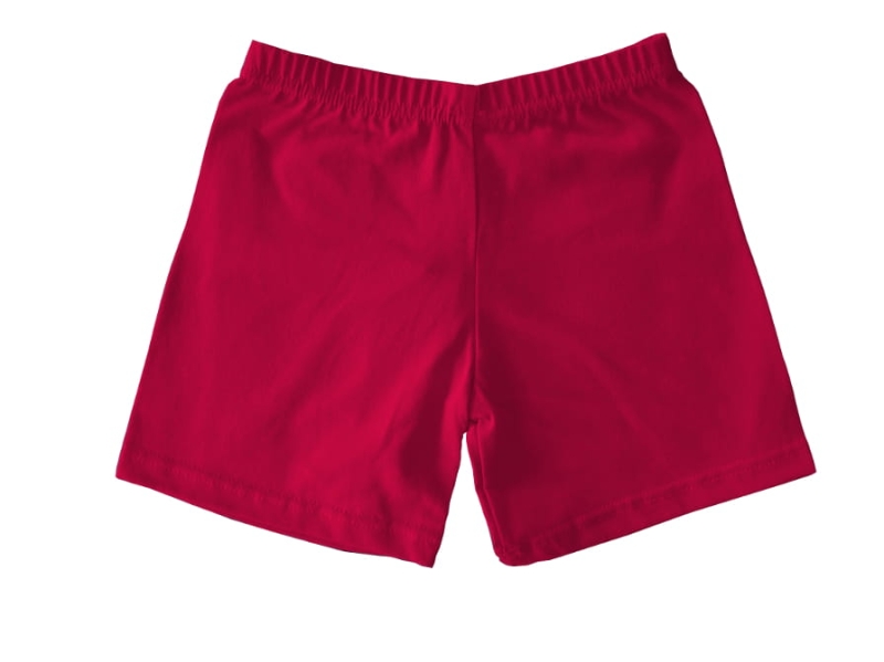 Krótkie spodenki dziecięce malinowe, bawełniane, fason unisex, fason VSK-1 slim.jpg