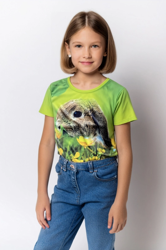 Koszulka t-shirt dziecięca z króliczkiem VKT-1 Ventus 