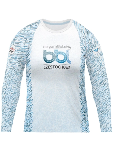 Longsleeve damski biegowy fason VKDRd-102, kolekcja Biegam Bo Lubię i Ventus Sport, koszulka z długim rękawem prezentowana od przodu.jpg