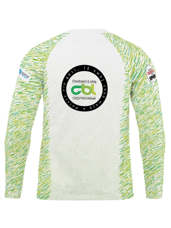 Longsleeve sportowy damski fason VKDRd-102 kolekcja Chodzę Bo Lubię i Ventus Sport, prezentowana z tyłu.jpg