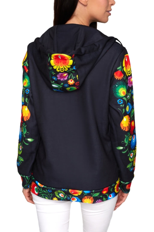 Bluza łowicka damska czarna Ventus - tył.jpg