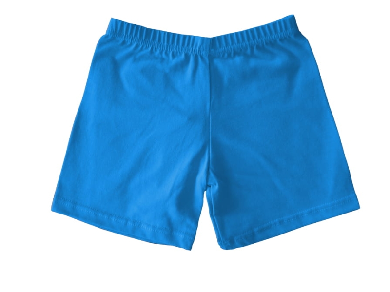 Krótkie spodenki dziecięce niebieskie, bawełniane, fason unisex, fason VSK-1 slim.jpg