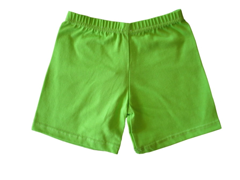 Krótkie spodenki dziecięce jasnozielone, bawełniane, fason unisex, fason VSK-1 slim.jpg