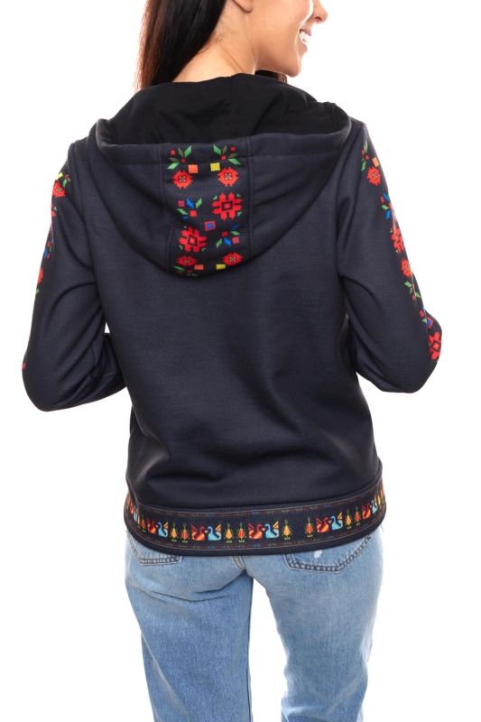 Bluza dresowa folklor czarna tył Ventus .jpg
