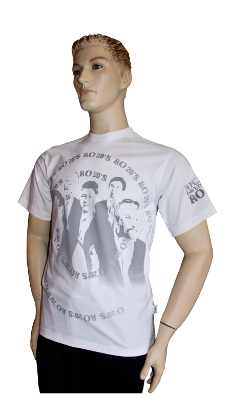 Koszulka T-shirt męska biała z nadrukiem Ryczące Dwudziestki & Ventus fason VKT-1, krótki rękaw.jpg