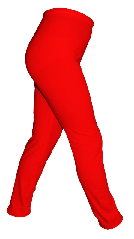 Getry długie dziecięce w kolorze czerwonym, bawełniane, fason VSD-8 slim.jpg