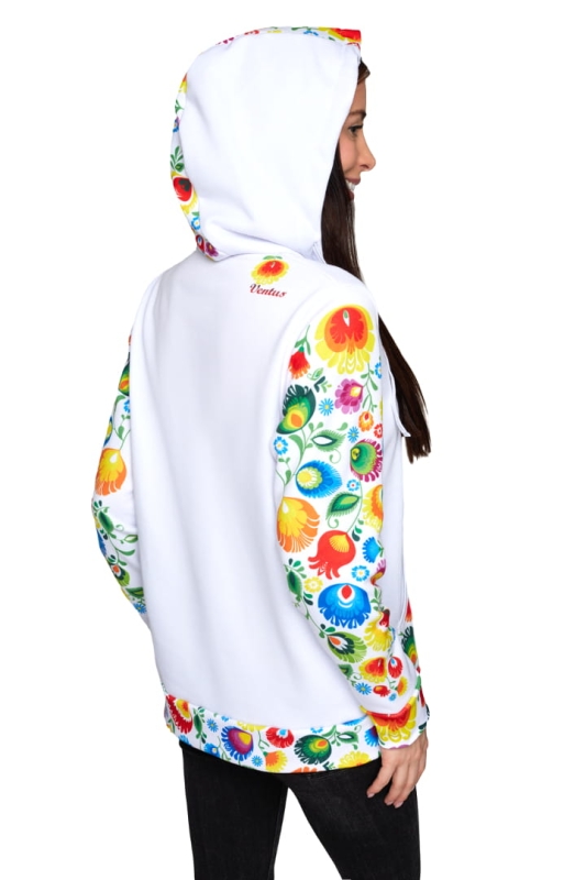 Bluza dresowa biała w łowicki wzór Ventus.jpg