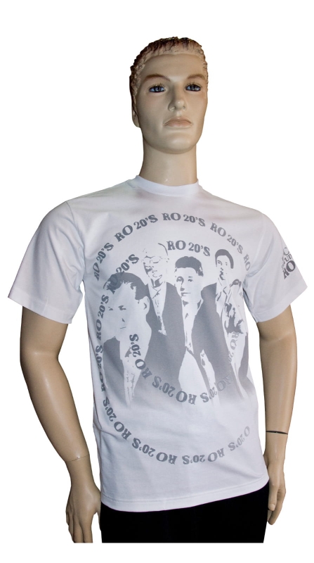 Koszulka męska biała T-shirt z nadrukiem Ryczące Dwudziestki & Ventus fason VKT-1, krótki rękaw.jpg