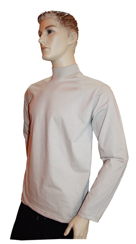 Półgolf męski bawełniany beżowy, fason VKDRm-6 z długim rękawem.jpg